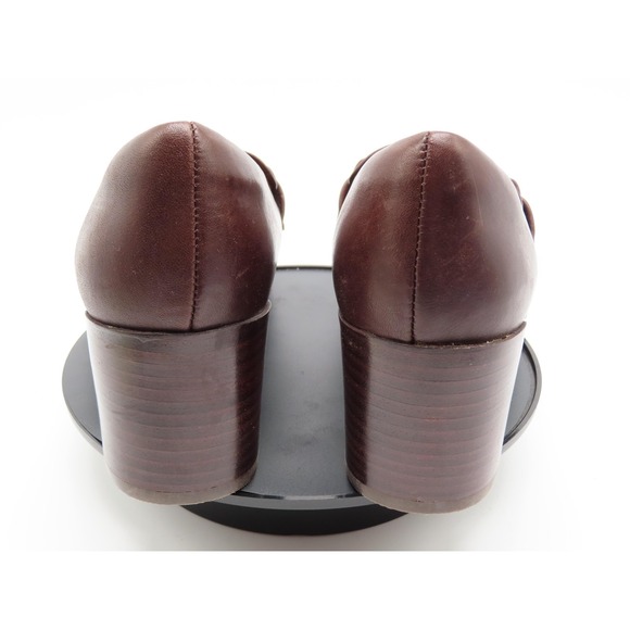 Sofft Shoes Womens Size 8 Brown Leather Loafer Block Heel Horsebit Comfort - Picture 6 of 11